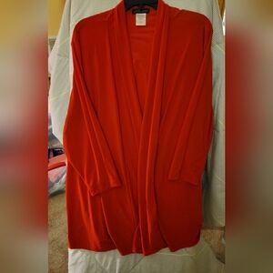 Slinky Brand Red 3/4 Sleeve Jacket 2X
